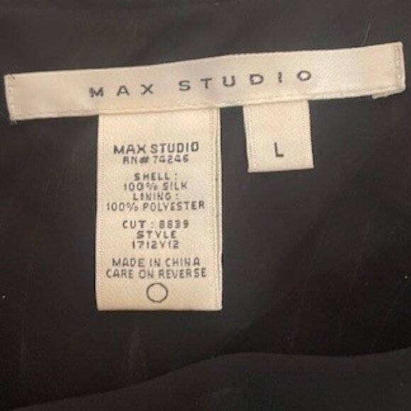 Max Studio – Black & Tan Midi Skirt – LARGE - Picture 8 of 8